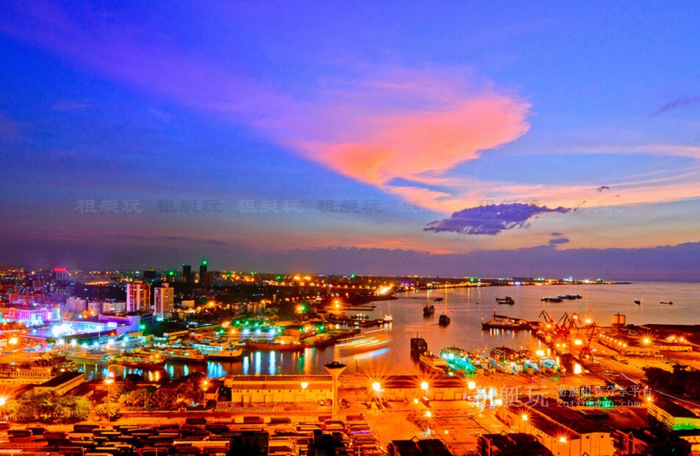 新埠島國際游艇碼頭→白沙門公園→世紀大橋→萬綠園→秀英港→西海岸會展中心 新埠島國際游艇碼頭→白沙門公園→世紀大橋→萬綠園→秀英港→西海岸會展中心